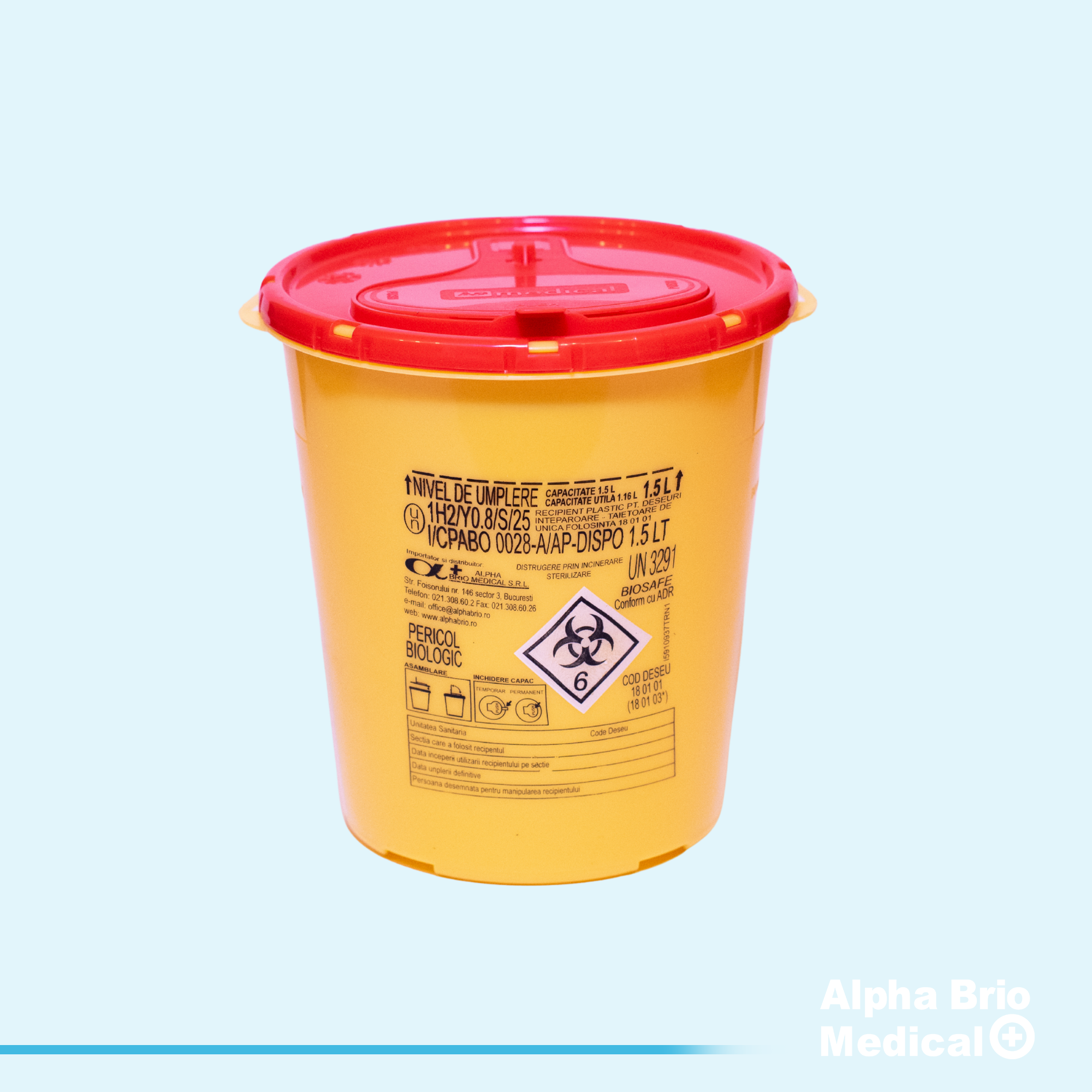 Recipient / Cutii polipropilena 1,5 L pt. intepatoare–taietoare