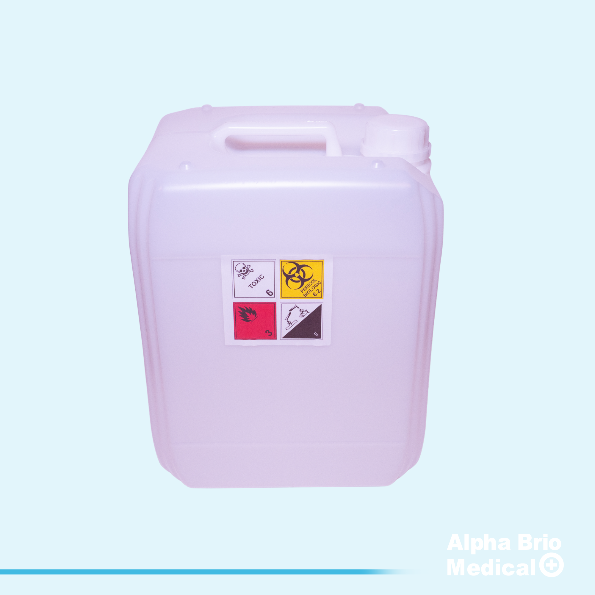 Recipient 20 L pentru deseuri lichide medicale si de laborator BIOSAFE -bidon