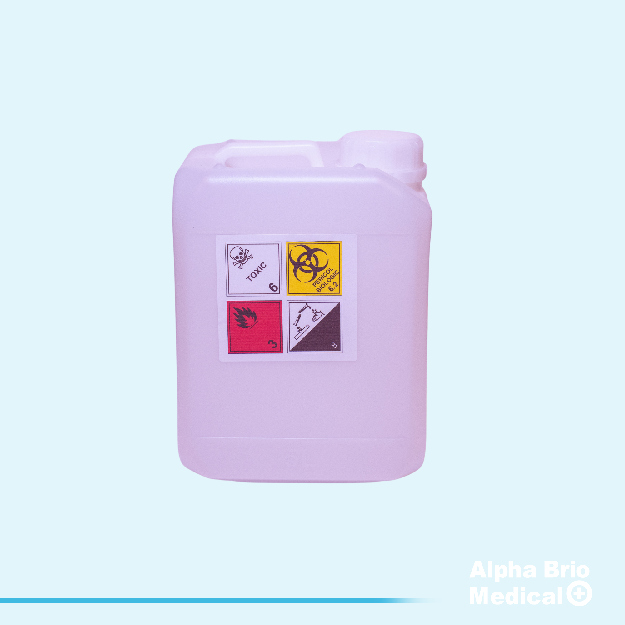 Recipient 5 L pentru deseuri lichide medicale si de laborator BIOSAFE -bidon