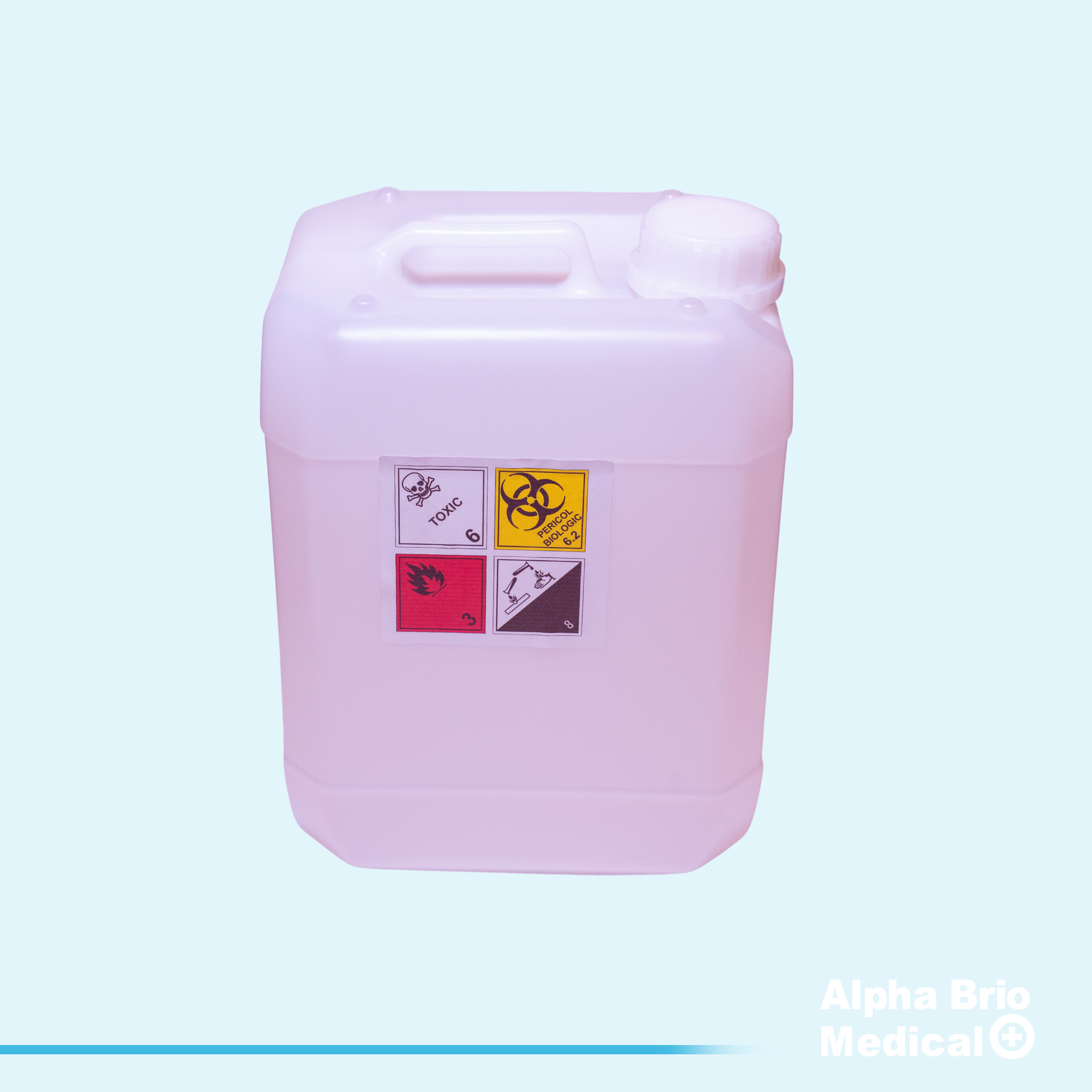 Recipient 10 L pentru deseuri lichide medicale si de laborator BIOSAFE -bidon